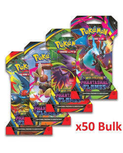 x50 Pokemon TCG Phantasmal Flames Sleeved Booster Pack Sleeved Blister SEALED✅ - Image 1