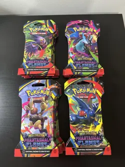 x20 Pokemon TCG: Phantasmal Flames Booster Pack Blister Sleeves Sealed✅ In Hand - Image 1