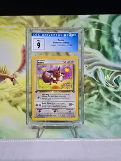 Pokemon Eevee 1st Edition 51/64 CGC 9 1999 WOTC Jungle TCG - Image 1