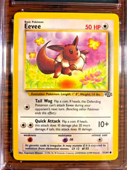 VINTAGE Eevee Common #51 - CGC MINT 9 - 1999 WOTC Jungle Unlimited - Pokemon TCG - Image 2