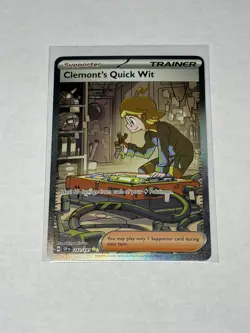 2024 Pokemon S&V Surging Sparks Clemont's Quick Wit #243/191 SIR NEAR MINT - Image 1