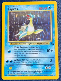 Lapras 10/62 - Fossil Unlimited (1999) Vintage WOTC Holo Rare - LP - Image 1