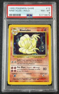 NINETALES PSA 8 1999 POKEMON GAME #12/102 RARE HOLO 674 - Image 1