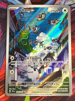 Chatot 181/162 SV05: Temporal Forces Holo Pokemon Card - Image 1