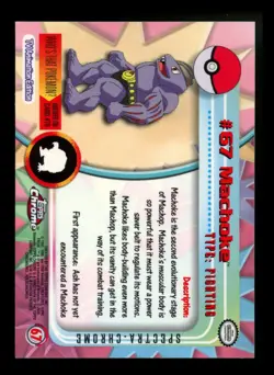 SPECTRA Machoke #67 Topps Chrome 2000 Series 1 T.V Holo Pokemon Card TCG - Image 2