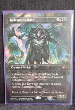 Relentless Rats (Borderless) #57 (NM) Special Guests SPG Magic MTG - Image 1