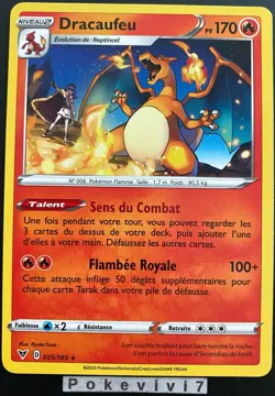Carte Pokemon DRACAUFEU 025/185 Rare Epee et Bouclier 4 EB04 FR NEUF - Image 1