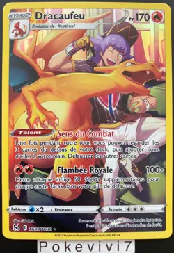Carte Pokemon DRACAUFEU TG03/TG30 HOLO Epee et Bouclier 11 EB11 FR NEUF - Image 1