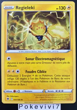 Carte Pokemon REGIELEKI 051/189 Rare Epee et Bouclier 10 EB10 FR NEUF - Image 1