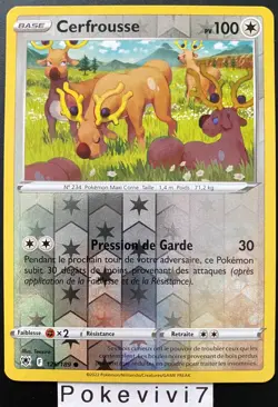 Carte Pokemon CERFROUSSE 125/189 REVERSE Epee et Bouclier 10 EB10 FR NEUF - Image 1