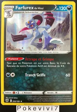Carte Pokemon FARFUREX de Hisui 093/189 Holo Epee et Bouclier 10 EB10 FR NEUF - Image 1