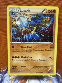 Pokemon TCG • 2016 • Lucario XY140 • Holo Rare Black Star Promo • NM 1124 - Image 1
