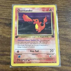 Pokemon TCG Charmander Team Rocket 1st Edition 50/82 LP - Image 1