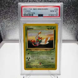 2001 Pokemon Neo Discovery 1st Edition Yanma #36 PSA 10 Gem Mint WOTC Vintage - Image 1