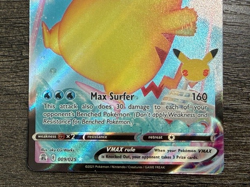POKEMON FULL ART SURFING PIKACHU VMAX 009/025 ULTRA RARE + DARKRAI SLEEVE LP-NM - Image 3