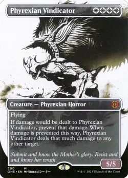 Phyrexian Vindicator Borderless Alt Art Phyrexia: All Will Be ONE NM MTG - Image 1