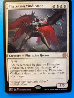 MTG 1x Phyrexian Vindicator # 27 Phyrexia: All Will Be One Magic Gathering x1 NM - Image 1