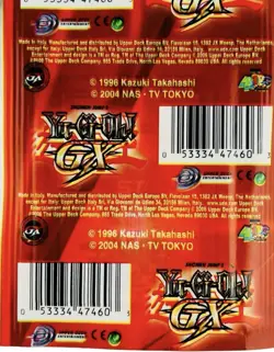 Yu-Gi-Oh! GX Series 1 Factory Sealed Sticker Pack - Image 2