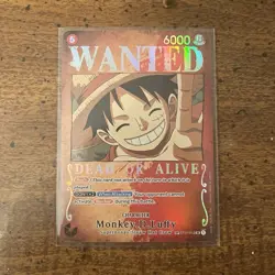 Bandai One Piece TCG Monkey D. Luffy ST01-012 Wanted Poster - Image 1