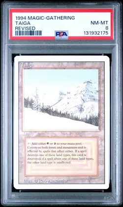 1994 MAGIC THE GATHERING REVISED TAIGA PSA 8 - Image 1