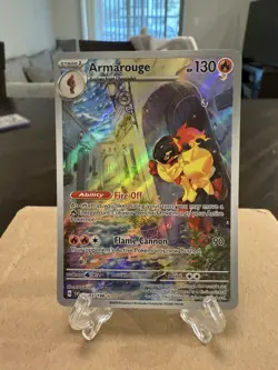 Pokemon Card Armarouge 203/198 Scarlet & Violet Base Illustration Rare Near Min - Image 1