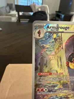 Pokemon Card Armarouge 203/198 Scarlet & Violet Base Illustration Rare Near Min - Image 2