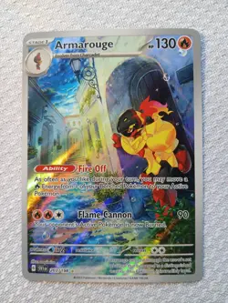 Pokemon TCG Scarlet & Violet Base Armarouge 203/198 NEAR MINT illustration Rare - Image 2