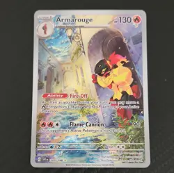 Pokemon TCG Scarlet & Violet Base Armarouge 203/198 NEAR MINT illustration Rare - Image 1