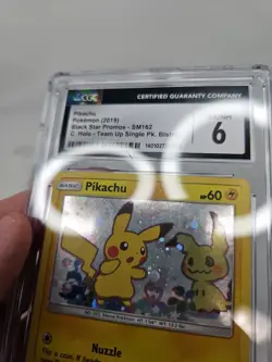Pikachu SM162 Sm Holo Pokemon CGC 6 Team Up Single Blister Black Star Promo - Image 5