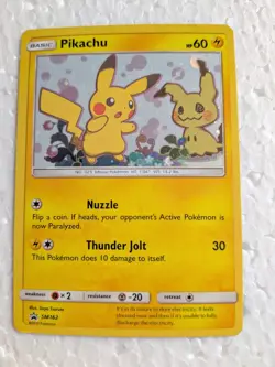 Pikachu SM162 Black Star Promo Team Up Blister Pack Mimikyu Sun & Moon - Image 1