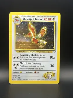 Lt. Surge's Fearow 007/132 Gym Heroes Holo - Pokemon TCG - HP/DMG - Image 1