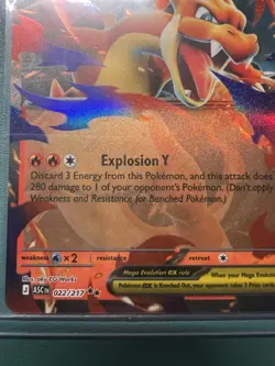 Pokemon Mega Charizard Y ex Card 022/217 Ascended Heroes TCG - Image 3