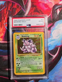 1999 Holo Rare Nidoking 11/102 Base Set Pokemon TCG Card Psa 4 - Image 1