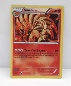 Pokemon Ninetales 21/113 Legendary Treasures reverse holo foil TCG card - Image 1