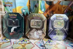 SEALED Triple Whammy Collector Tin Pokemon TCG Lot Of 3 (Complete Tin Set) Cards - Image 1