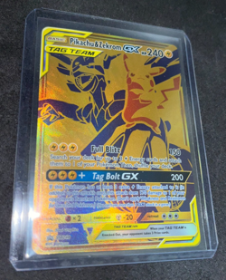 Pokemon TCG Black Star Promo Pikachu Zekrom Tag Team Gold GX SM248 Card NM-M - Image 1