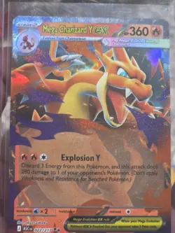 Pokemon Mega Charizard Y EX Holo Lot of 2 ASC EN Mega Evolution TCG Cards - Image 2