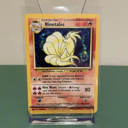 Ninetales 12/102 Pokemon Cars TCG Base Set Unlimited Holo Rare - Image 1