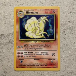 Ninetales 12/102 Pokemon Cars TCG Base Set Unlimited Holo Rare - Image 2