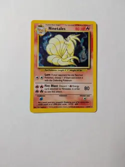 Pokemon TCG Ninetales 12/102 Holo Rare Base Set Unlimited 1999 - LIGHTLY PLAYED - Image 1