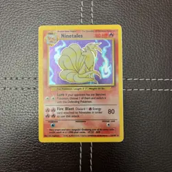 Pokemon TCG - Ninetales - 12/102 - Unlimited Base Set - MP Holo Rare (1999) - Image 1