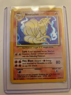 Pokemon TCG - Ninetales 12/102 LP - Base Set Unlimited Holo Rare - Image 1