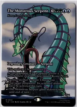 The Monstrous Serpent - Koma, Cosmos Serpent #0051 Borderless Source Material - Image 1