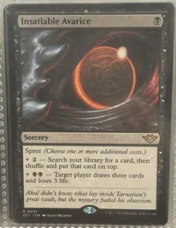 MTG Insatiable Avarice Outlaws of Thunder Junction 0091 NM - Image 1