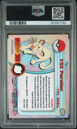 PSA 9 PERSIAN #53 2000 TOPPS CHROME POKEMON T.V. GRADED CARD TCG - Image 2