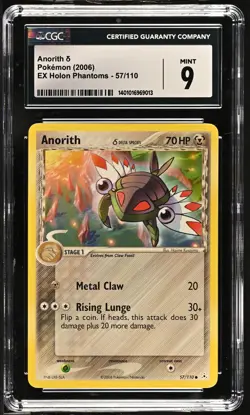 2006 Pokemon EX Holon Phantoms Anorith δ #57/110 CGC 9 - Image 1