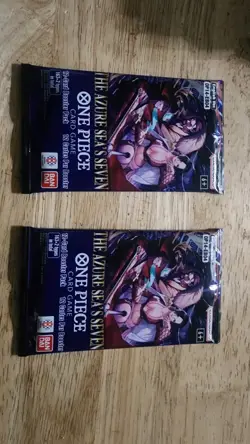Two (2) Sealed One Piece OP-14 Booster Packs English The Azure Sea's Seven - Image 1