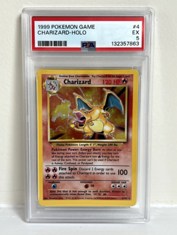 Charizard 004/102 Pokemon TCG Base Set Holo Rare - PSA 5 - Image 1