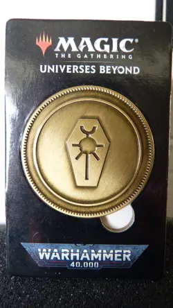 NECRONS MAGIC THE GATHERING WARHAMMER 40K UNIVERES BEYOND COLLECTORS COIN - Image 1