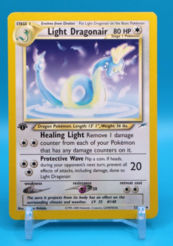 Pokemon Card Neo Destiny 1st Edition Light Dragonair 22/105 WOTC Rare Near Mint! - Image 1